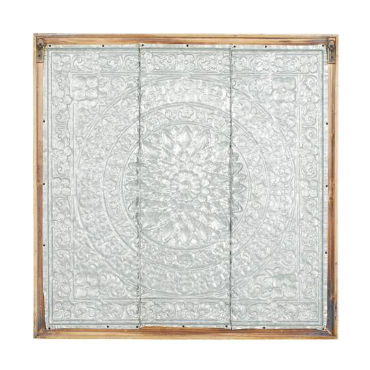 34" Brown Iron Rustic Wall Décor